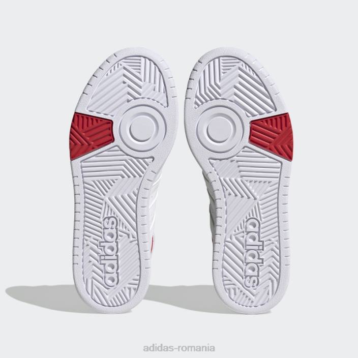 Adidas pantofi de baschet alb hoops 3.0 lifestyle mid clasici femei alb 2JBN15989
