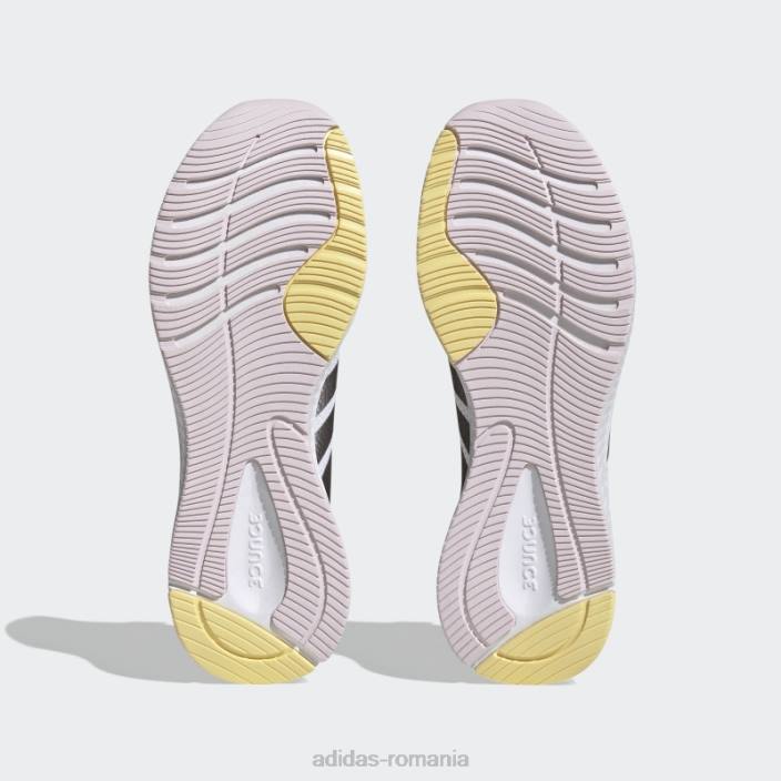 Adidas pantofi lux cu margine albă femei alb/cafea met/galben 2JBN2080