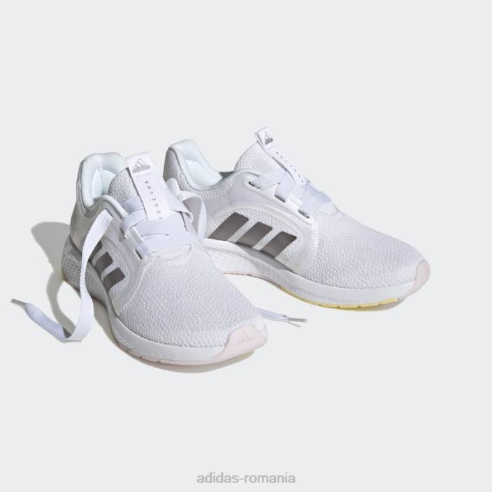 Adidas pantofi lux cu margine albă femei alb/cafea met/galben 2JBN2080