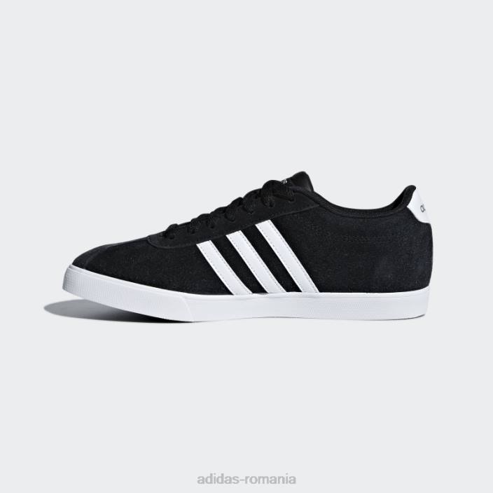 Adidas pantofi negri courtset adidas femei negru/alb/argintiu 2JBN16251