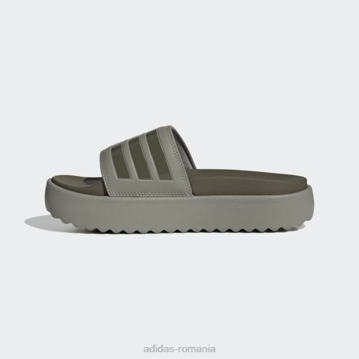 Adidas platformă adilette tobogane argintiu pietriș femei pietriș/măslin argintiu 2JBN8383