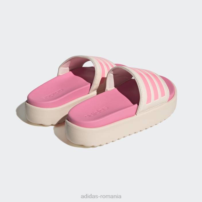 Adidas platforma adilette tobogane quartz femei quartz/beam pink/taupe met 2JBN8462