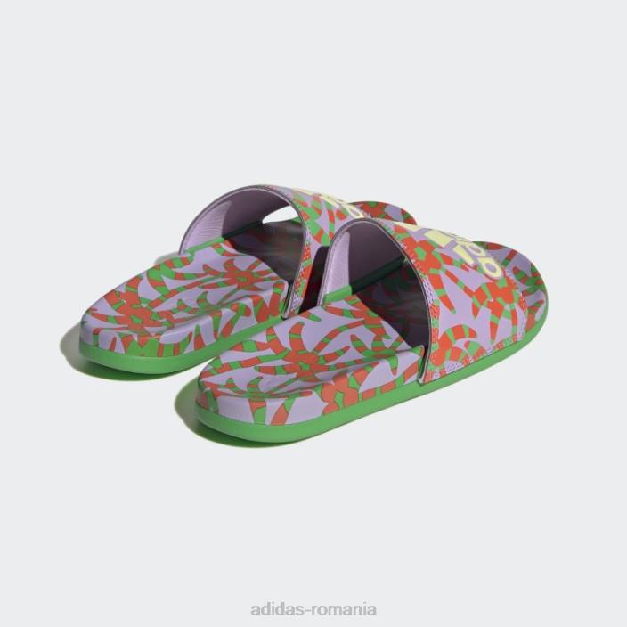 Adidas sandale adilette confort violet femei mov/perlat citrin/verde 2JBN8450