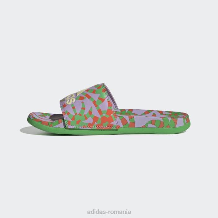 Adidas sandale adilette confort violet femei mov/perlat citrin/verde 2JBN8450