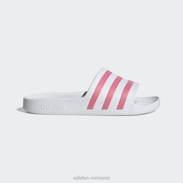 Adidas sandale albe adilette aqua adidas femei ton alb/trandafir 2JBN15957