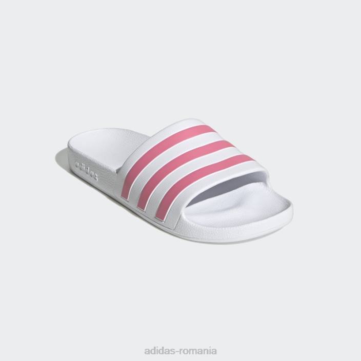 Adidas sandale albe adilette aqua adidas femei ton alb/trandafir 2JBN15957