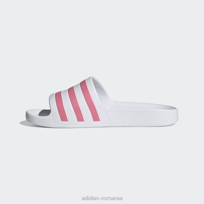 Adidas sandale albe adilette aqua adidas femei ton alb/trandafir 2JBN15957