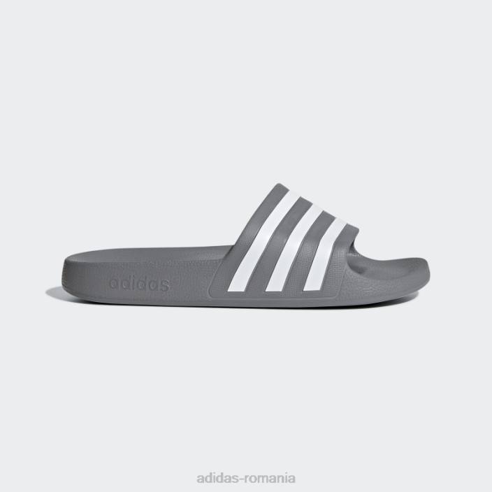 Adidas tobogane adilette aqua gri femei gri/alb 2JBN16166