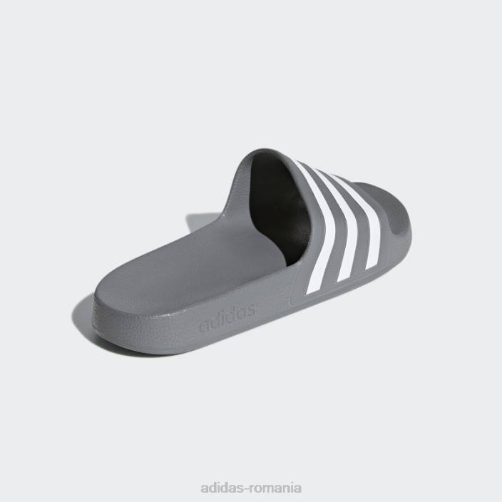 Adidas tobogane adilette aqua gri femei gri/alb 2JBN16166