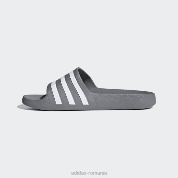 Adidas tobogane adilette aqua gri femei gri/alb 2JBN16166