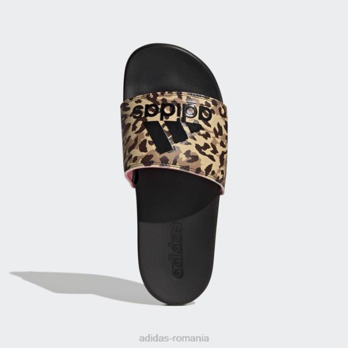 Adidas tobogane adilette comfort beam pink femei negru/roz fascicul 2JBN15962
