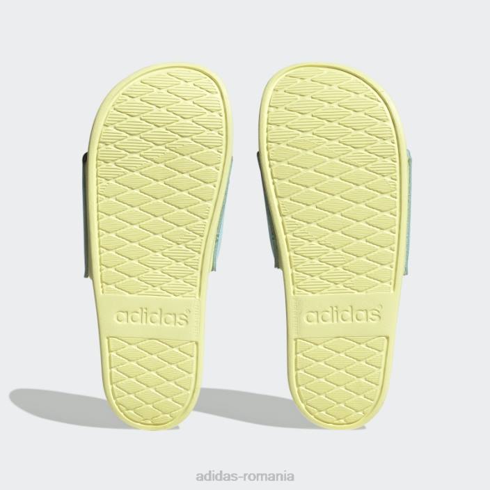 Adidas tobogane de confort aqua adilette femei aqua/roșu luxuriant/citrin perlat 2JBN8524