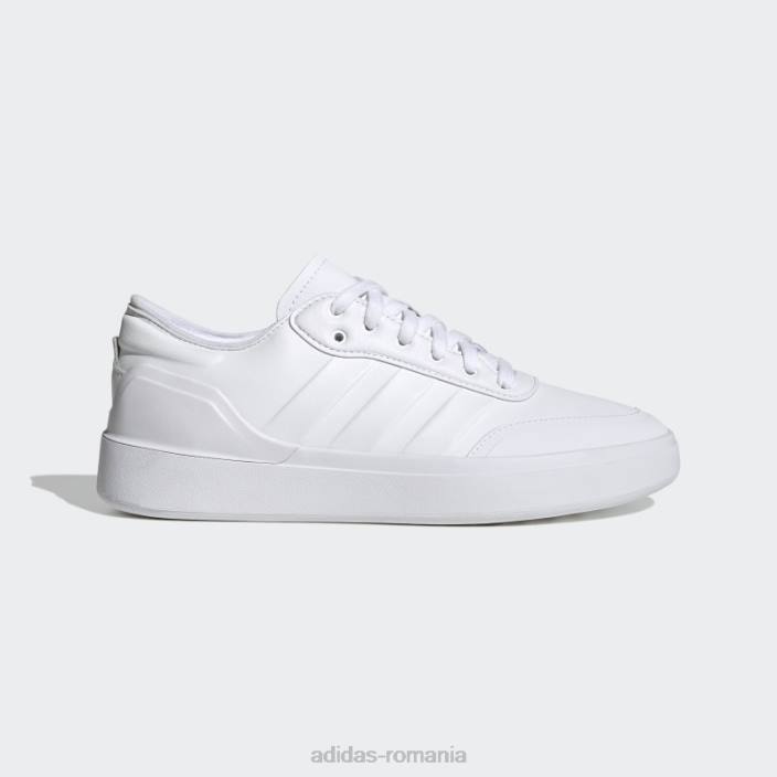 Adidas white court revival cloudfoam modern lifestyle court comfort pantofi femei alb 2JBN15916
