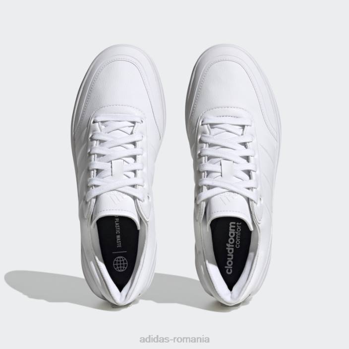 Adidas white court revival cloudfoam modern lifestyle court comfort pantofi femei alb 2JBN15916