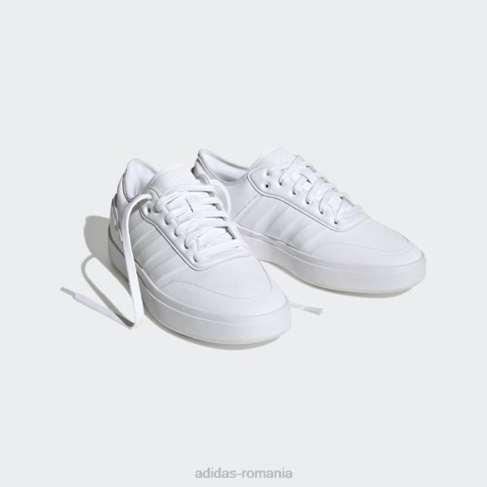 Adidas white court revival cloudfoam modern lifestyle court comfort pantofi femei alb 2JBN15916