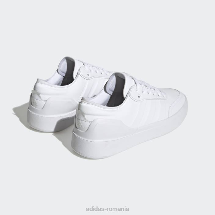 Adidas white court revival cloudfoam modern lifestyle court comfort pantofi femei alb 2JBN15916