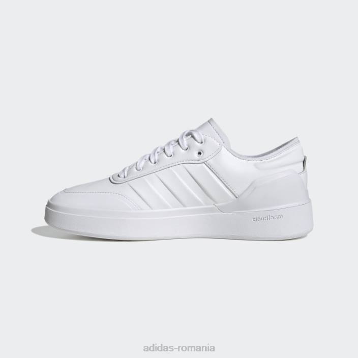 Adidas white court revival cloudfoam modern lifestyle court comfort pantofi femei alb 2JBN15916