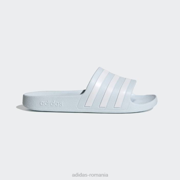Adidas diapozitive adilette aqua albastre femei albastru alb 2JBN8630