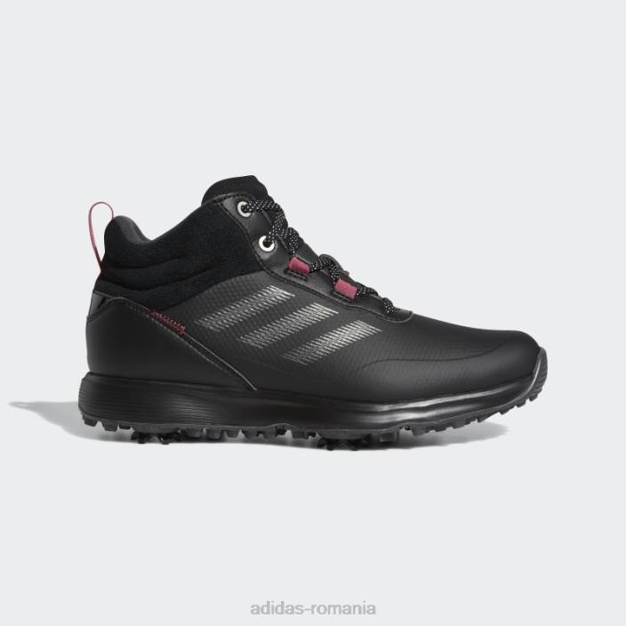 Adidas modă pantofi de golf cu tăietură mijlocie roz s2g femei negru/argintiu închis/roz 2JBN8713