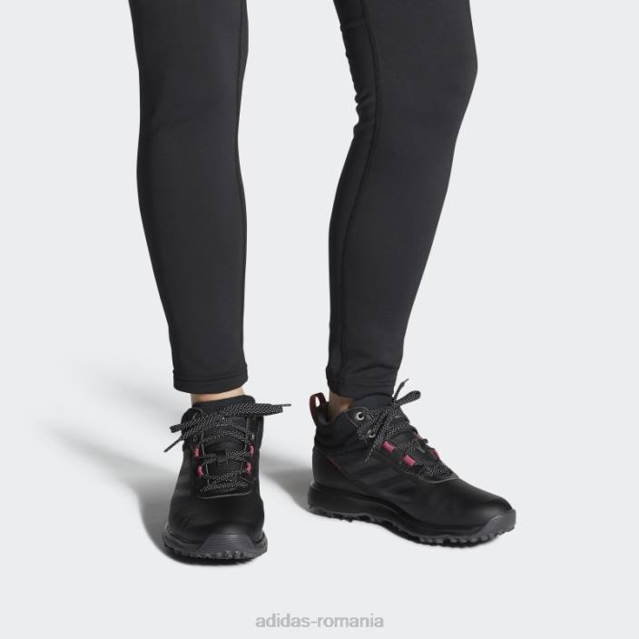 Adidas modă pantofi de golf cu tăietură mijlocie roz s2g femei negru/argintiu închis/roz 2JBN8713