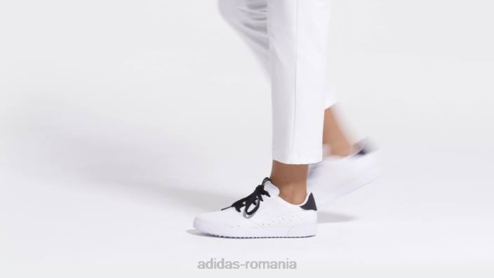 Adidas pantofi de golf adicross retro fără vârfuri albi de damă femei alb negru 2JBN16307