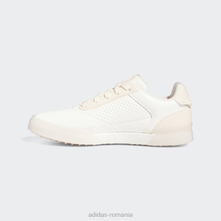 Adidas pantofi de golf albi eleganti retrocross fără vârfuri femei alb/portocaliu 2JBN8560