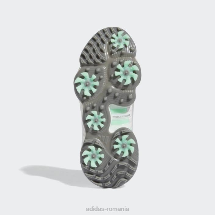 Adidas pantofi de golf damă tour360 22 din poliester reciclat boa gri adidas femei gri/alb/mentă 2JBN2154