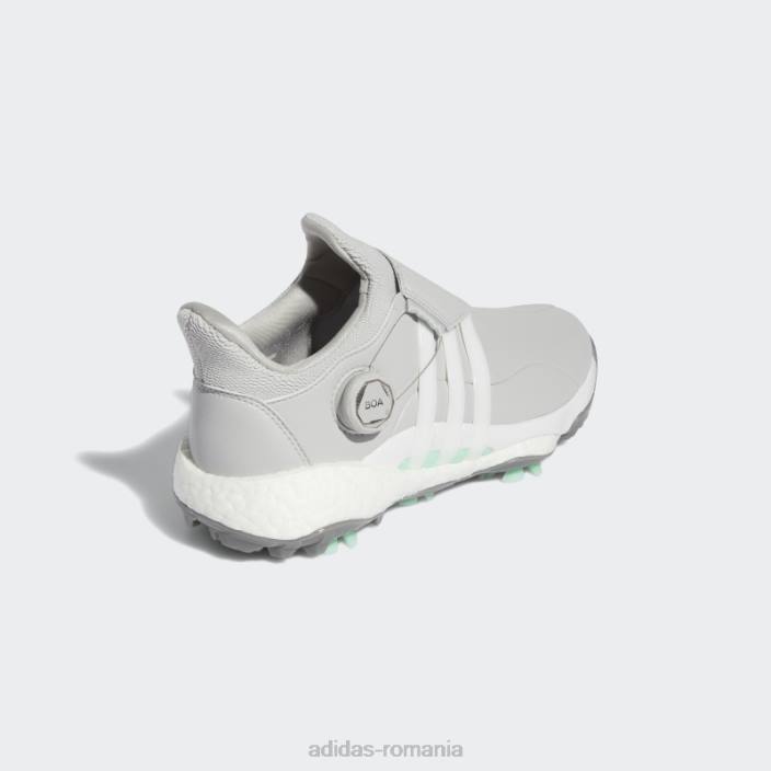 Adidas pantofi de golf damă tour360 22 din poliester reciclat boa gri adidas femei gri/alb/mentă 2JBN2154