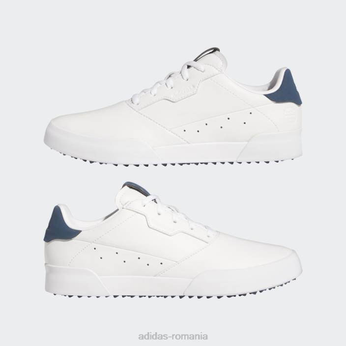 Adidas pantofi de golf de damă adicross retro fără vârfuri albi femei alb/marinier 2JBN15961
