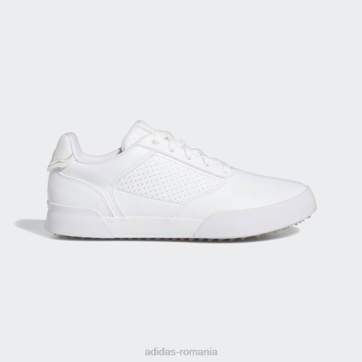 Adidas pantofi de golf retrocross albi fără vârfuri femei alb/nisip/gumă 2JBN8561