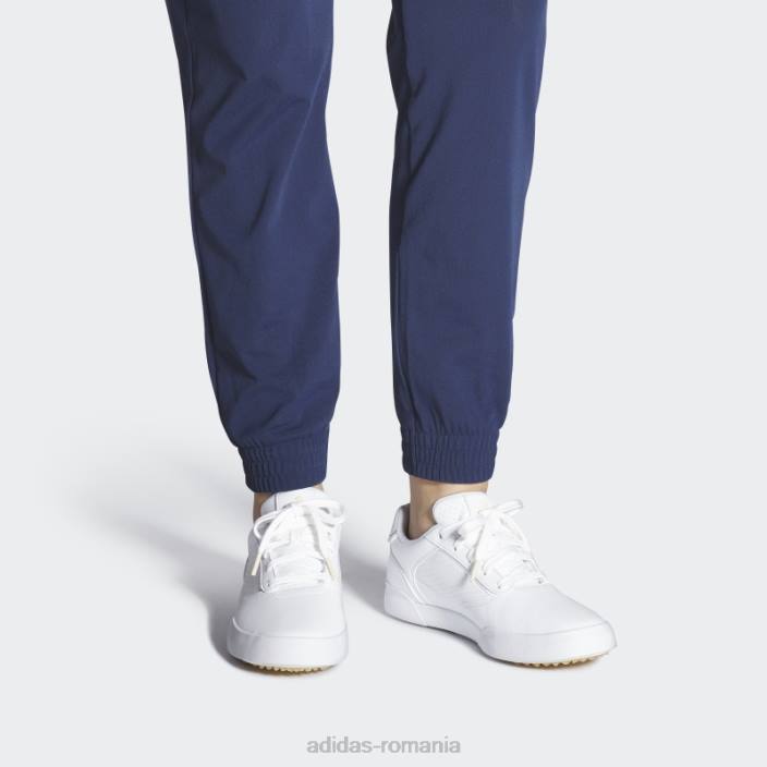 Adidas pantofi de golf retrocross albi fără vârfuri femei alb/nisip/gumă 2JBN8561