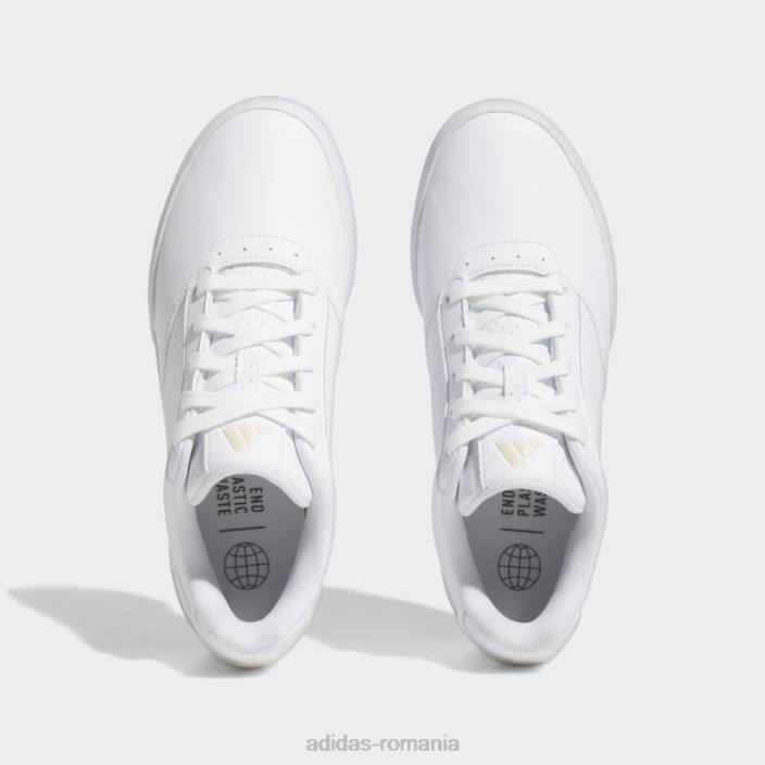 Adidas pantofi de golf retrocross albi fără vârfuri femei alb/nisip/gumă 2JBN8561