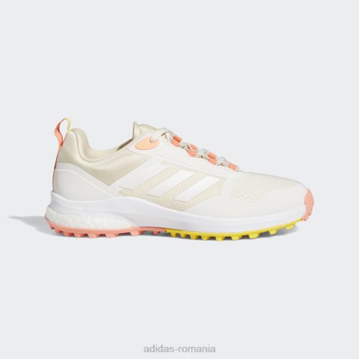 Adidas pantofi de golf zoysia albi femei alb/zero metalic/nisip 2JBN8464