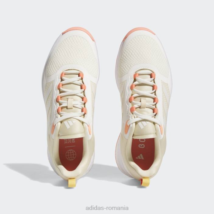 Adidas pantofi de golf zoysia albi femei alb/zero metalic/nisip 2JBN8464