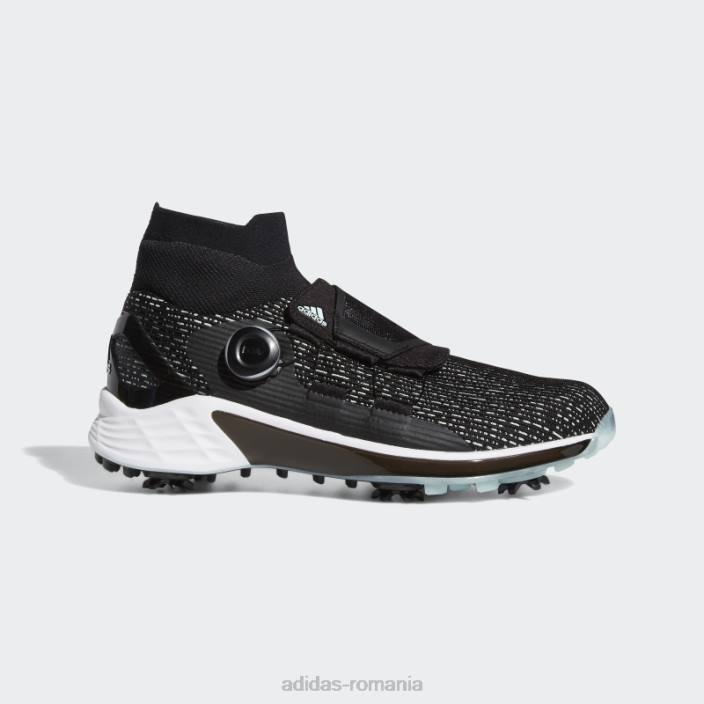 Adidas zg21 motion primegreen boa pantofi de golf cu tăietură mijlocie negru femei negru/mentă/alb 2JBN2204
