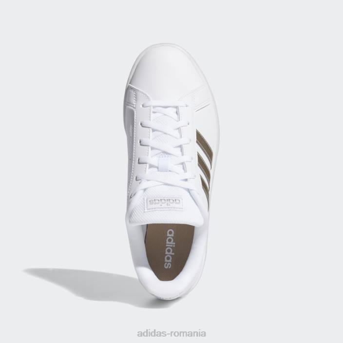 Adidas pantofi de bază grand court platinum metalic femei alb/platină metalic 2JBN2133