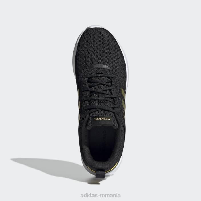 Adidas pantofi qt racer 2.0 negri femei negru/auriu metalic/alb 2JBN2108