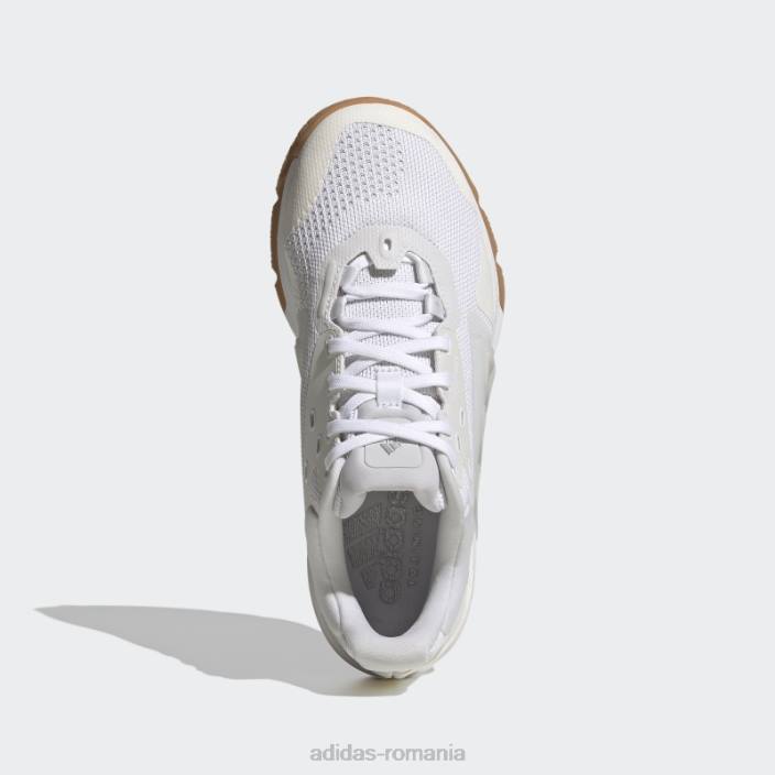 Adidas pantofi antrenori albi dropset femei alb/gri liniuță/argintiu 2JBN3071