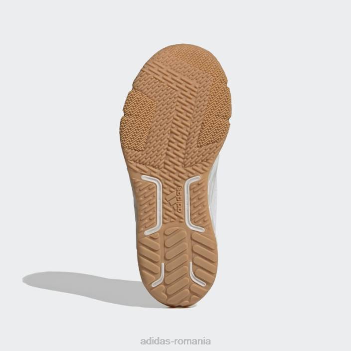 Adidas pantofi antrenori albi dropset femei alb/gri liniuță/argintiu 2JBN3071