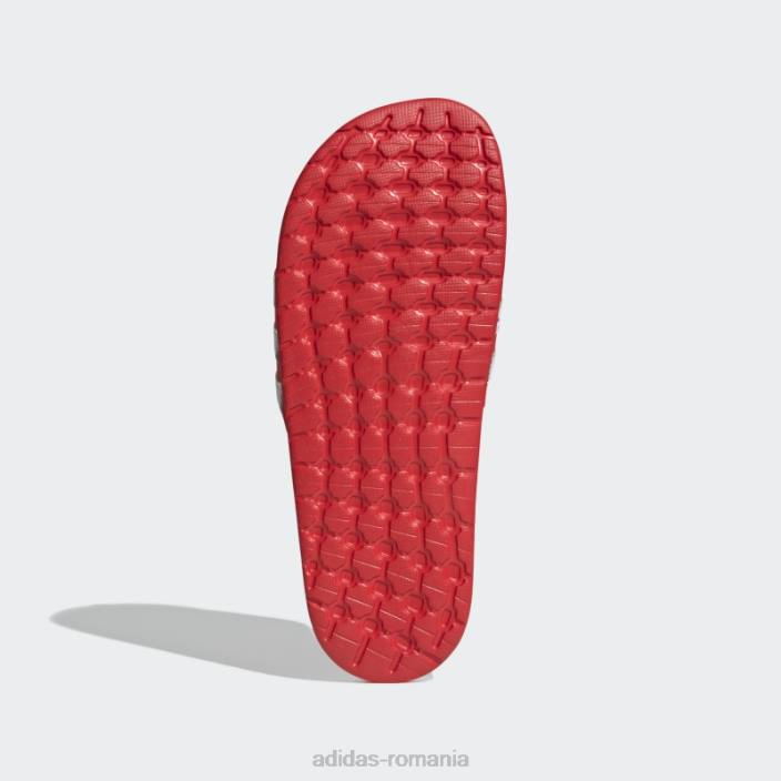 Adidas adilette boost diapozitive albe femei alb/gri/rosu 2JBN16333