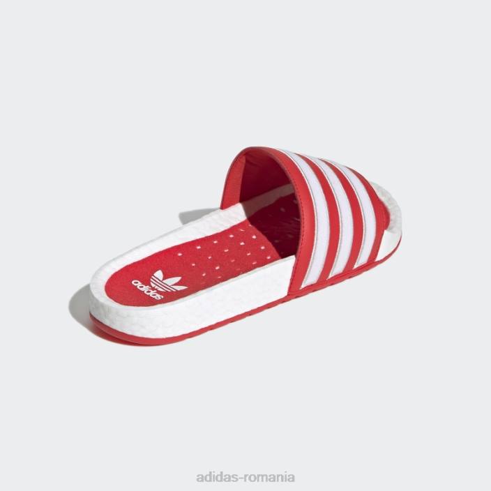 Adidas adilette boost diapozitive albe femei alb/gri/rosu 2JBN16333