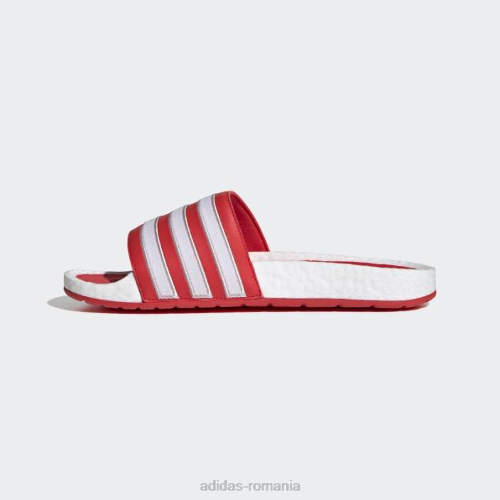 Adidas adilette boost diapozitive albe femei alb/gri/rosu 2JBN16333
