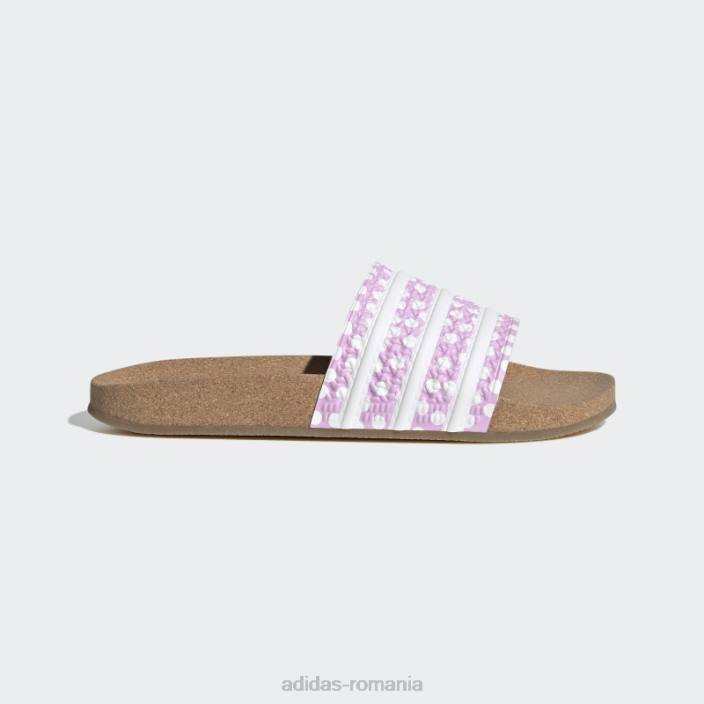 Adidas adilette slides liliac femei liliac/alb/gumă 2JBN16256