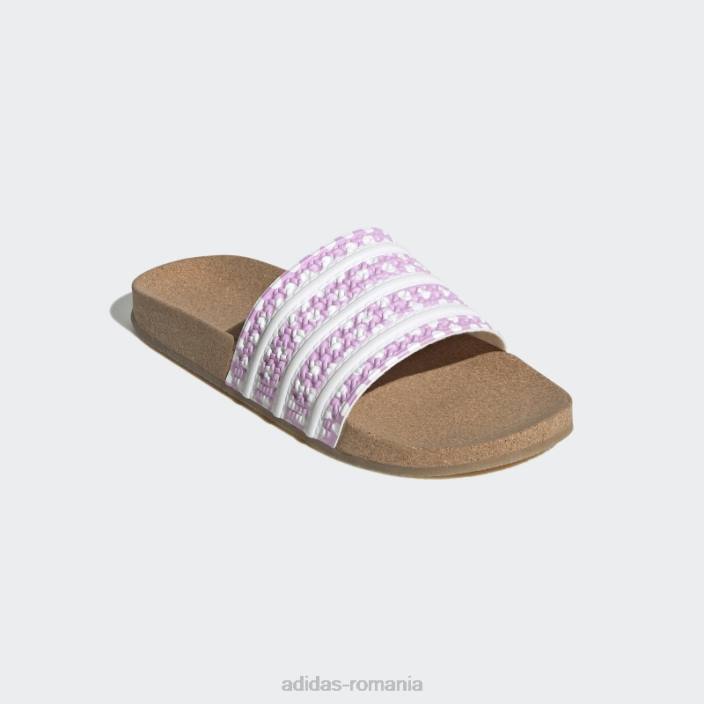 Adidas adilette slides liliac femei liliac/alb/gumă 2JBN16256