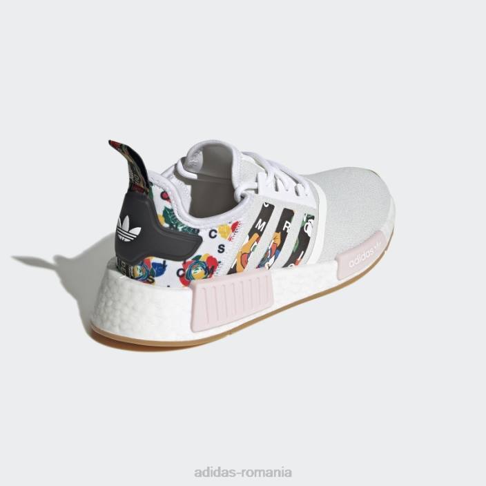 Adidas alb bogat mnisi nmd-r1 pantofi adidas femei alb/culoarea furnizorului/roz 2JBN8673