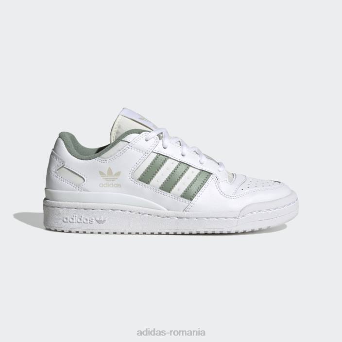 Adidas alb fierbinte forum low pantofi clasici femei alb/verde argintiu 2JBN2078