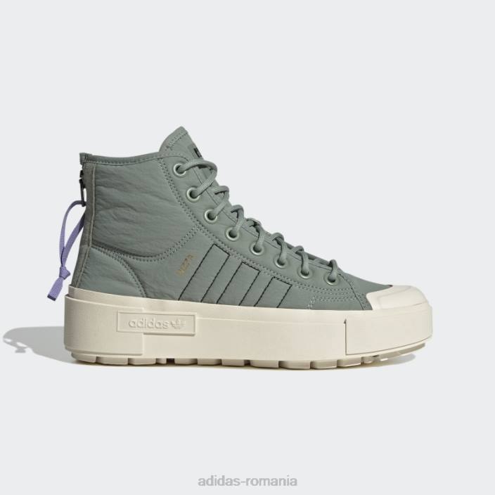 Adidas argintiu verde nizza excelenta x pantofi femei verde argintiu/negru/violet 2JBN8368