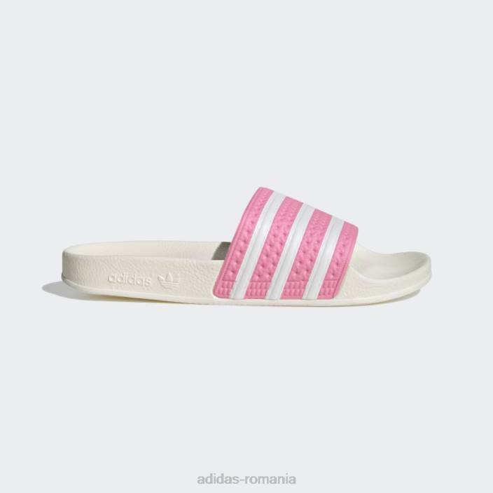 Adidas diapozitive adilette albe femei roz/alb 2JBN8732