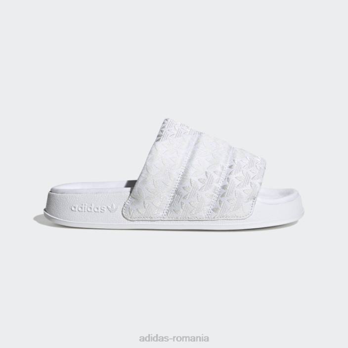 Adidas diapozitive adilette essential albe femei alb 2JBN8342
