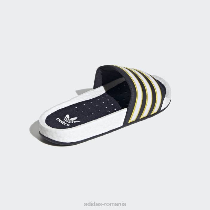 Adidas diapozitive albe adilette boost femei alb/cerneală/galben 2JBN16331